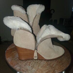 Micheal Kors suede Wedge Ankle Boots
